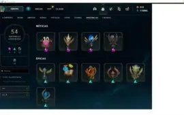 CONTA LEAGUE OF LEGENDS LEVEL 446  403 SKINS 390 ICONES