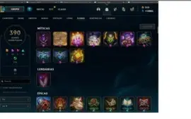 CONTA LEAGUE OF LEGENDS LEVEL 446  403 SKINS 390 ICONES