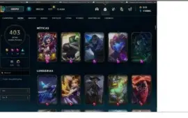 CONTA LEAGUE OF LEGENDS LEVEL 446  403 SKINS 390 ICONES