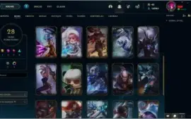 conta plat 2 com 28 skins e 77 icones