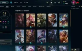 conta plat 2 com 28 skins e 77 icones