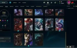 conta plat 2 com 28 skins e 77 icones