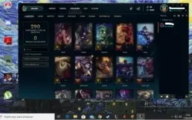 Conta prata 1 com 71 campeões e 48 skins