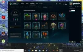 Conta prata 1 com 71 campeões e 48 skins