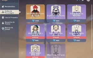 CONTA AR60 17 personagens 5* e 9 armas 5*
