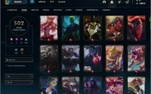 Conta ouro 4 com todos os champs e 502 skins