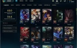 Conta ouro 4 com todos os champs e 502 skins
