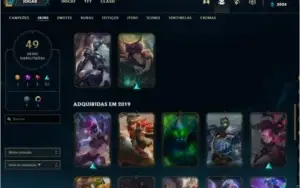 Conta Lol Gold 2, 75 Champs, LVL 89, SKIN VITORIOSA