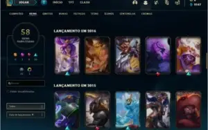Conta de lol ouro 3 nas 2 filas conta top!