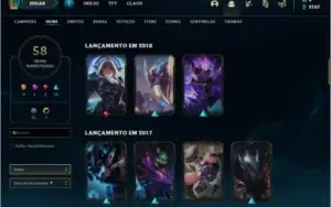 Conta de lol ouro 3 nas 2 filas conta top!