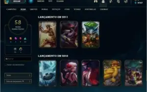 Conta de lol ouro 3 nas 2 filas conta top!