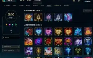 CONTA DE LOL TODOS OS CAMPEÕES, 30000 IP, 246 SKINS