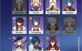 Conta genshin Shogun (BAAL), Diluc, Jean e mais