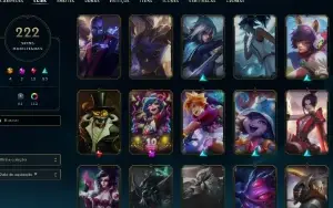 Conta LoL - Esmeralda III / 222 skins LvL 708
