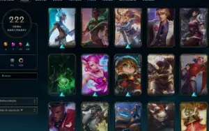 Conta LoL - Esmeralda III / 222 skins LvL 708