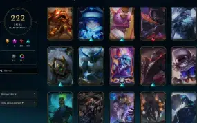 Conta LoL - Esmeralda III / 222 skins LvL 708