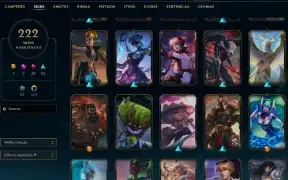 Conta LoL - Esmeralda III / 222 skins LvL 708