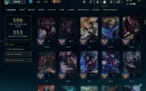 Ouro 2 com TODOS os Champs e 175 Skins ( MID / ADC / JG )