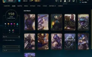 Esmeralda 3 com TODOS os champs e 150 Skins + 11 Vitoriosas