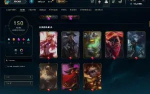 Esmeralda 3 com TODOS os champs e 150 Skins + 11 Vitoriosas