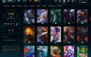 Esmeralda 3 com TODOS os champs e 150 Skins + 11 Vitoriosas