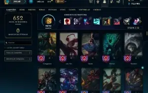 Esmeralda 3 com TODOS os champs e 150 Skins + 11 Vitoriosas