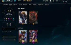 Esmeralda 3 com TODOS os champs e 150 Skins + 11 Vitoriosas