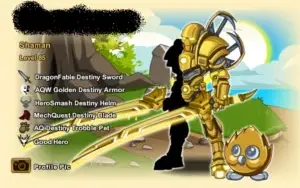 Conta Adventure Quest World(AQW) Nível 85 e 6 anos de conta