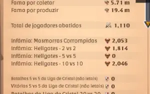 Conta Albion Full Coletas T8, com 5 Ilhas, Refinaria e mais!