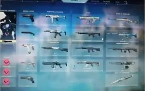 League e valorant com 130 skins e faca e skins armas.