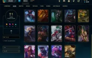 Conta platina 2 com 55 Champs e 21 Skins