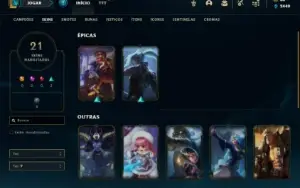 Conta platina 2 com 55 Champs e 21 Skins
