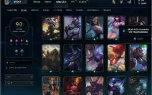 Conta league of legends 128 champs
