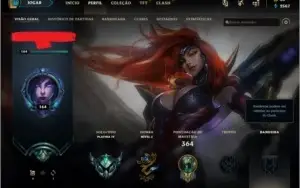Conta league of legends 128 champs