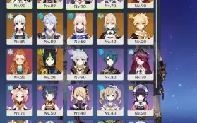 Conta Genshin ar55 7 5 estrelas, no tiro 72.