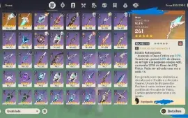 Conta Genshin ar55 7 5 estrelas, no tiro 72.