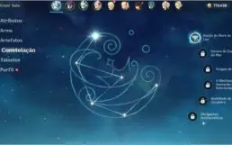 CONTA COM Eula C1 + Mona + Harpa Celestial + Falcão -Rank 45