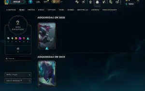 Unranked com 30 Champs e 2 Skins