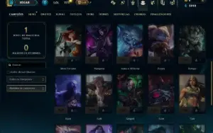 Unranked com 30 Champs e 2 Skins