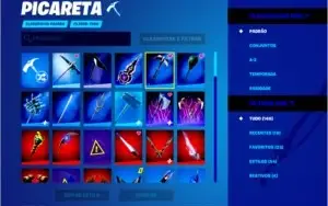 Conta de Fornite com salve o mundo antigo mais de 200 skins.