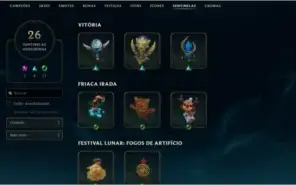 Conta League of Legends - Gold 1 + 143 skins