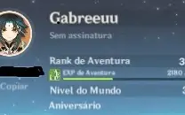 Conta Genshin Impact NA AR30  Xiao + Lança de Jade
