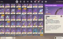 Preço Negociável! Conta Genshin Ar45 Vários T5 + Armas Assin