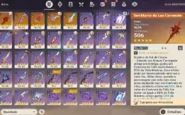 Preço Negociável! Conta Genshin Ar45 Vários T5 + Armas Assin