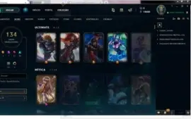 CONTA LEAGUE OF LEGENDS PLATINA 134 SKINS (4 ULTIMATE)