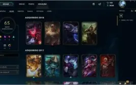 CONTA DIAMANTE IV / TODOS OS CHAMPIONS / 65 SKINS