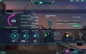 CONTA PALADINS LVL 385 555 SKINS