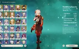 Genshin Impact - Ar55 , 8 Personagens T5 E 4 Armas T5