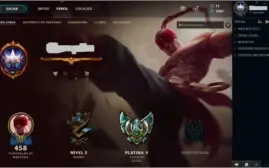 Conta Lvl 85 Plat V na Flex -Gold II na Solo. todos os champ
