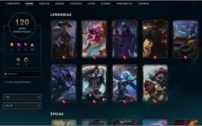 Vendo Conta LOL Diamante 4, Com 120 Skins +118 Champs